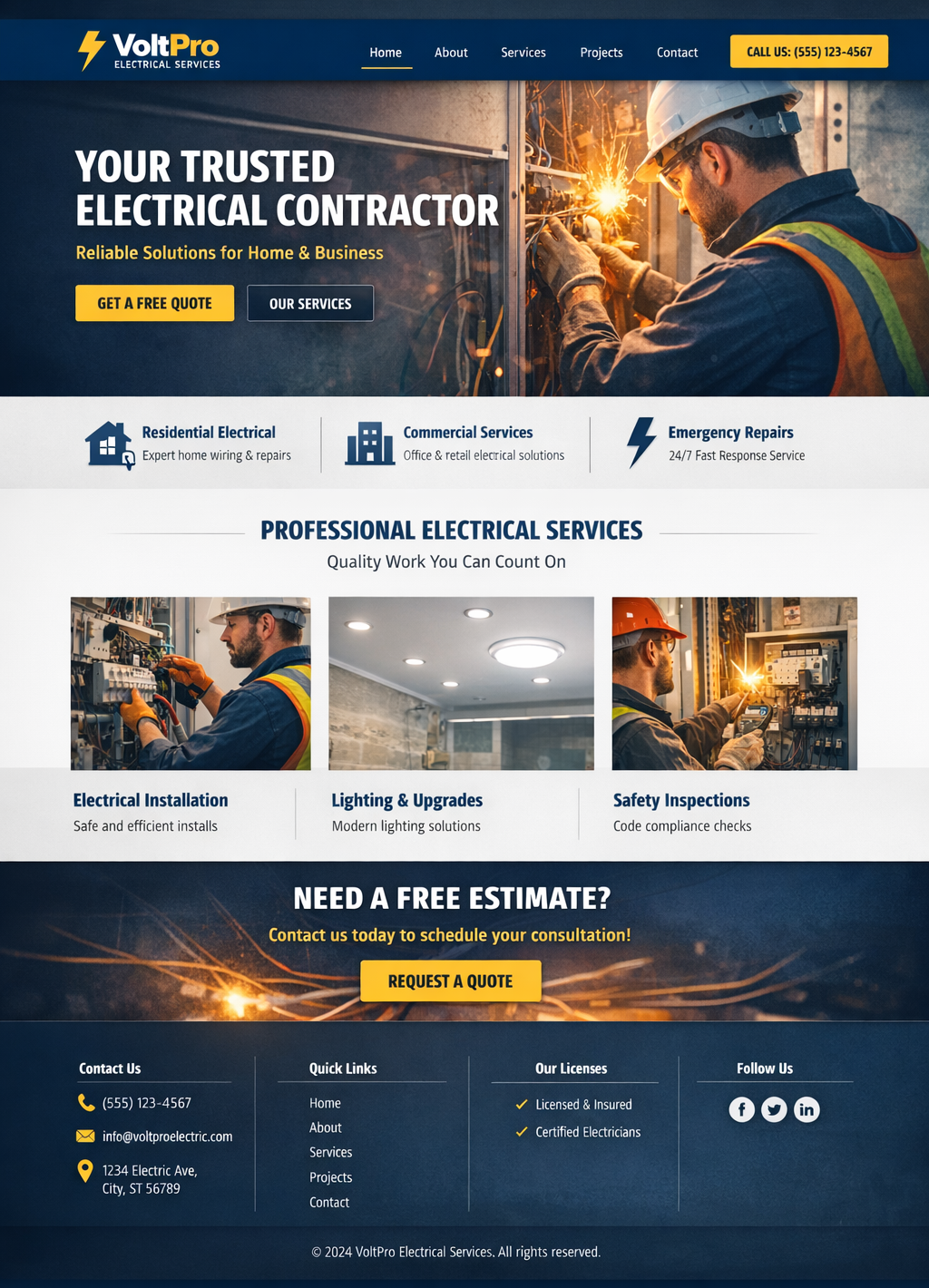 Three to Five Page Website